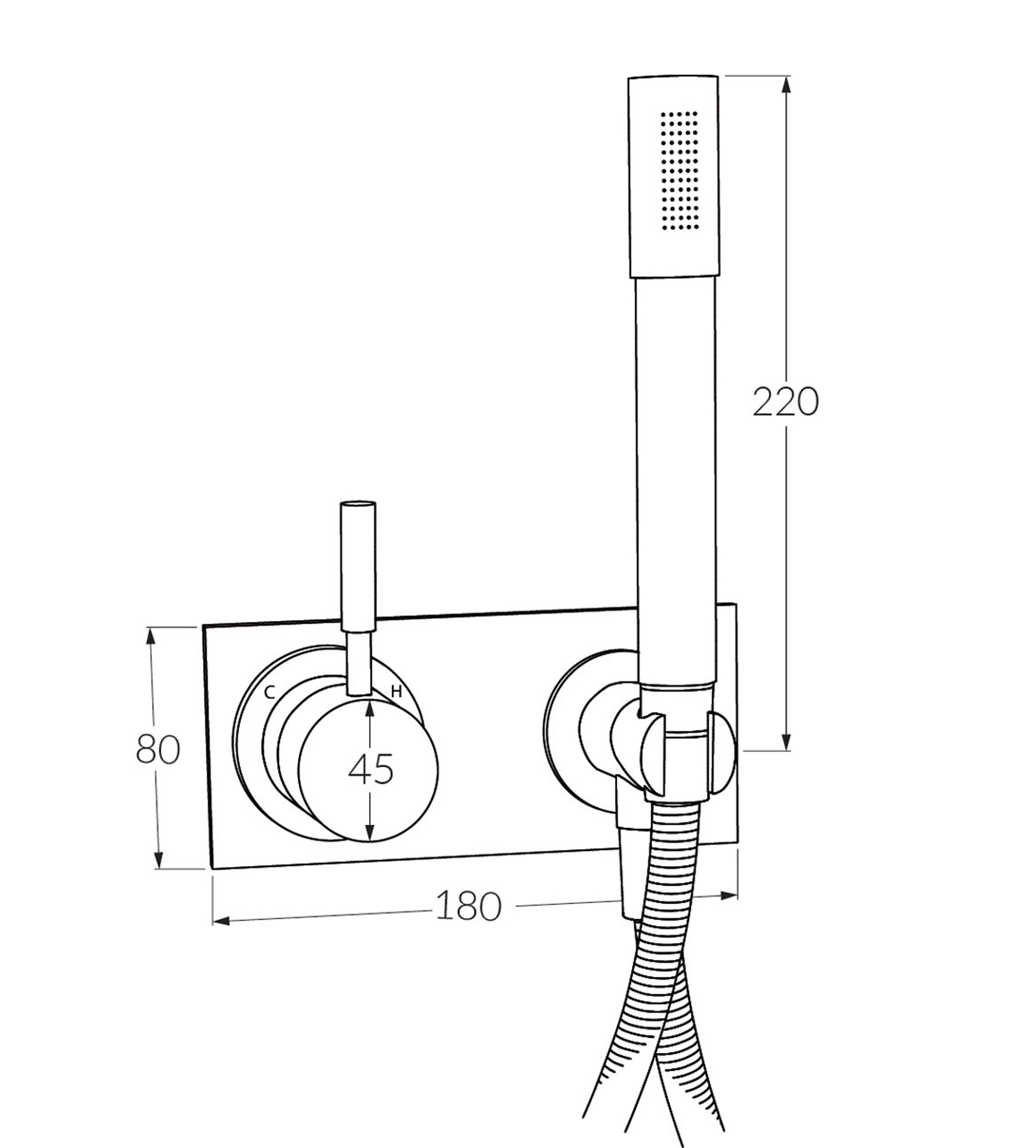 Sussex Vd Mixer Handshower System Lh