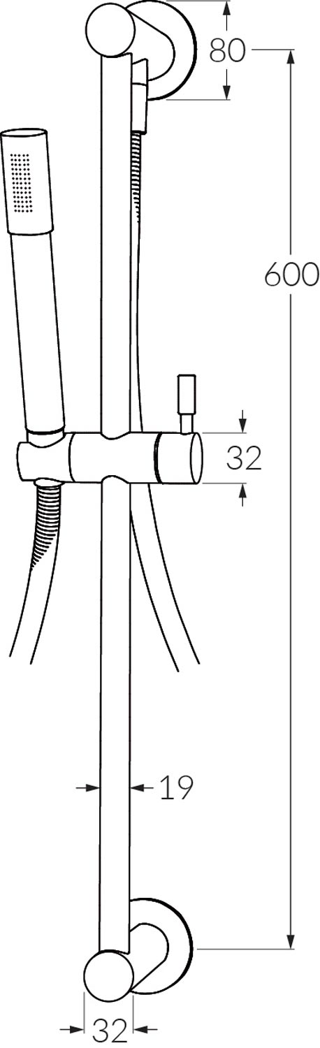 Sussex Vd Rail Shower With Handheld