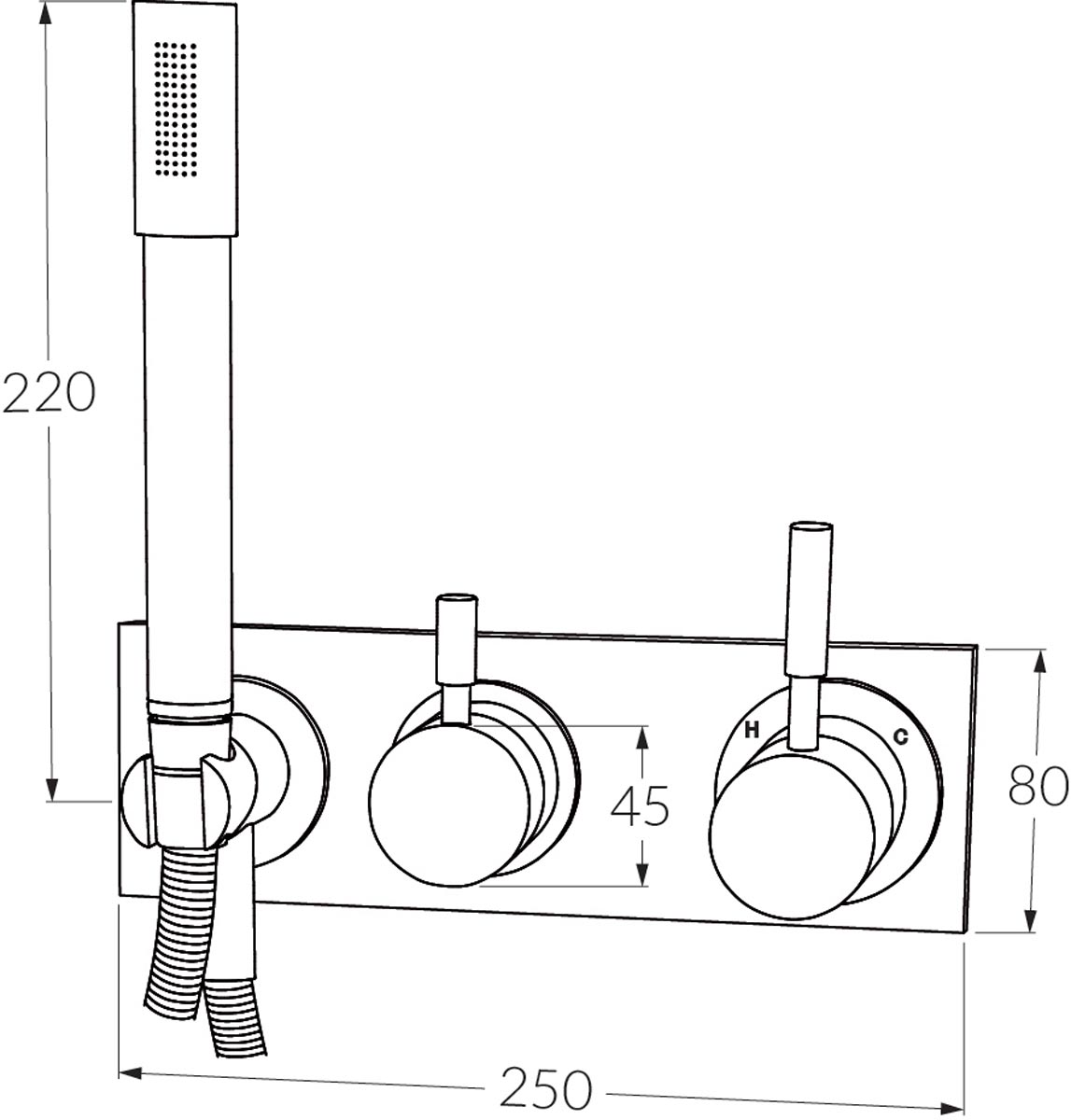 Sussex Vd Shower Mixer Diverter System Rh