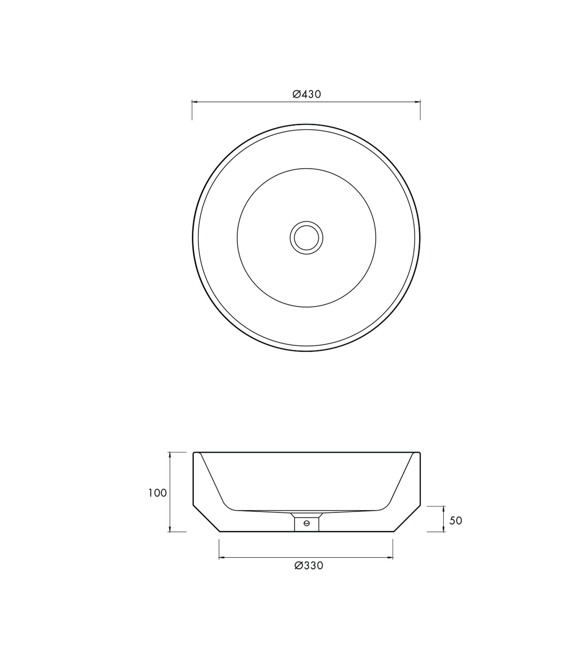 Apaiser Zen 430mm Basin